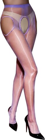 Shiny Oil Pantyhose for Women Sheer Suspender Pantyhose Oily Gloss Tights 3D Ultra-thin Smooth Stockings in Kuwait