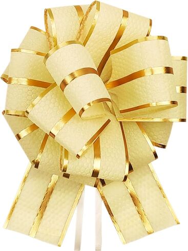 OPSFALCON 6 PCS Pull Bows, 6 Inch Large Black Bows for Gift Wrapping, Gift Bow, Present Wrapping Pull Bow for Christmas Wedding Baskets Valentine's Day Gift Decoration in Saudi Arabia