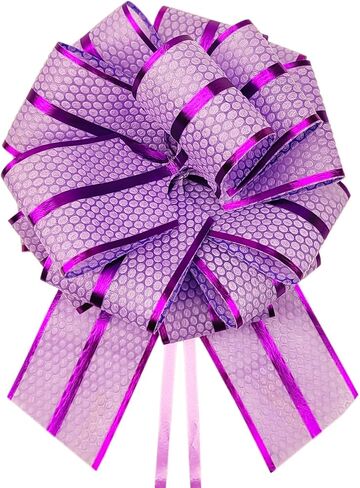OPSFALCON 6 PCS Pull Bows, 6 Inch Large Black Bows for Gift Wrapping, Gift Bow, Present Wrapping Pull Bow for Christmas Wedding Baskets Valentine's Day Gift Decoration in Saudi Arabia