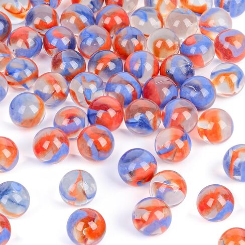 MCPINKY 110PCS Glass Marbles Bulk, Round Glass Beads Colorful Glass Marbles for Vase Fillers Marble Runs Home Decor 0.63 Inch in Saudi Arabia