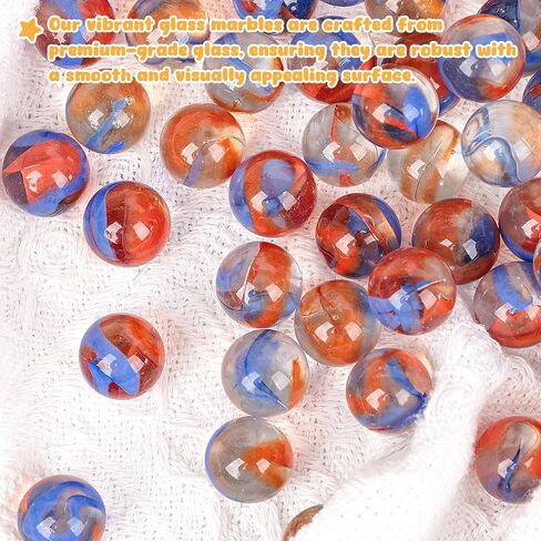 MCPINKY 110PCS Glass Marbles Bulk, Round Glass Beads Colorful Glass Marbles for Vase Fillers Marble Runs Home Decor 0.63 Inch in Saudi Arabia