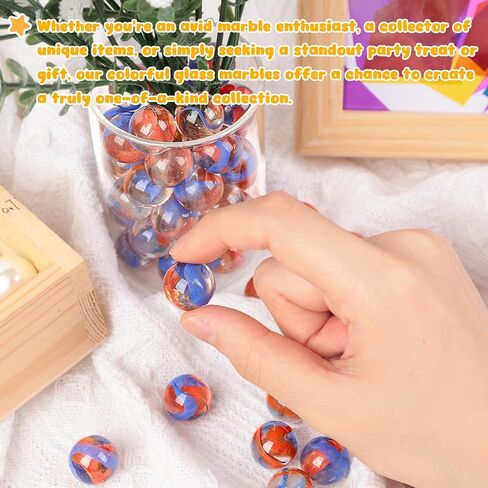 MCPINKY 110PCS Glass Marbles Bulk, Round Glass Beads Colorful Glass Marbles for Vase Fillers Marble Runs Home Decor 0.63 Inch in Saudi Arabia