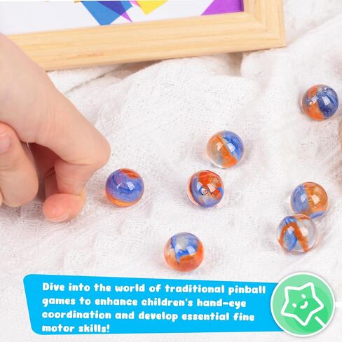MCPINKY 110PCS Glass Marbles Bulk, Round Glass Beads Colorful Glass Marbles for Vase Fillers Marble Runs Home Decor 0.63 Inch in Saudi Arabia