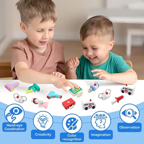 36 pcs Nurse Erasers for Kids Classroom Prizes,Puzzle Erasers 3D Take Apart Pencil Erasers for Kids Classroom Prizes, Class Treasure Box,Game Rewards,Party Favors in Saudi Arabia