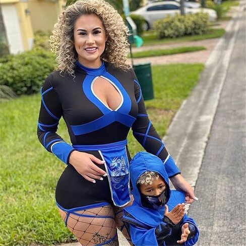 Alyweatry Halloween Women Ninja Sexy Romper Costume Anime Cosplay Dragon Ninja Warrior Costume in Saudi Arabia