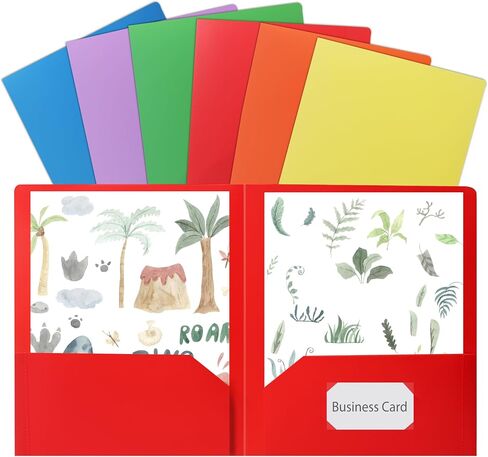 24 Pack Plastic Folders with Pockets,Assorted Colors pocket folders,2-Pocket Folder for Filing Cabinet,School,Office,Resume Portfolio in Saudi Arabia