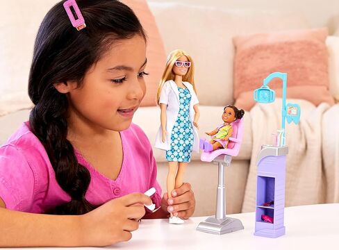 Barbie Careers Playset, Teacher Set with Brunette Fashion Doll, 1 Blonde Toddler Small Doll, Furniture & Accessories in Saudi Arabia