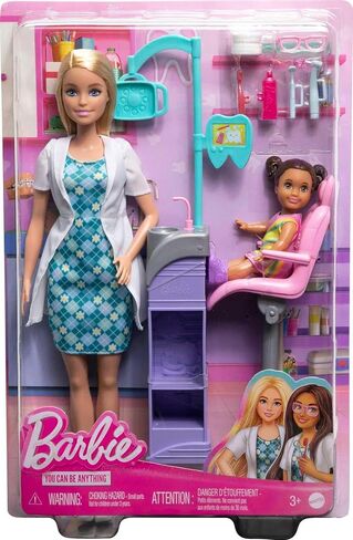 Barbie Careers Playset, Teacher Set with Brunette Fashion Doll, 1 Blonde Toddler Small Doll, Furniture & Accessories in Saudi Arabia