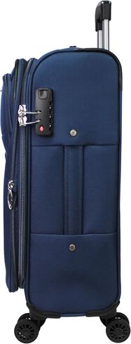 World Traveler Kemyer Softside Lightweight Expandable Spinner Luggage, Navy, 3-Piece Set(20in,25in,29in) in Saudi Arabia