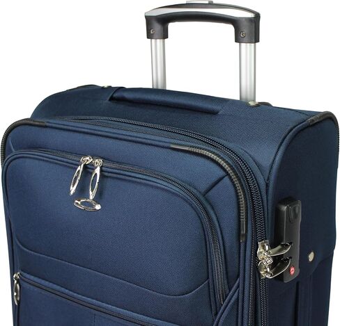 World Traveler Kemyer Softside Lightweight Expandable Spinner Luggage, Navy, 3-Piece Set(20in,25in,29in) in Saudi Arabia