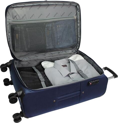 World Traveler Kemyer Softside Lightweight Expandable Spinner Luggage, Navy, 3-Piece Set(20in,25in,29in) in Saudi Arabia
