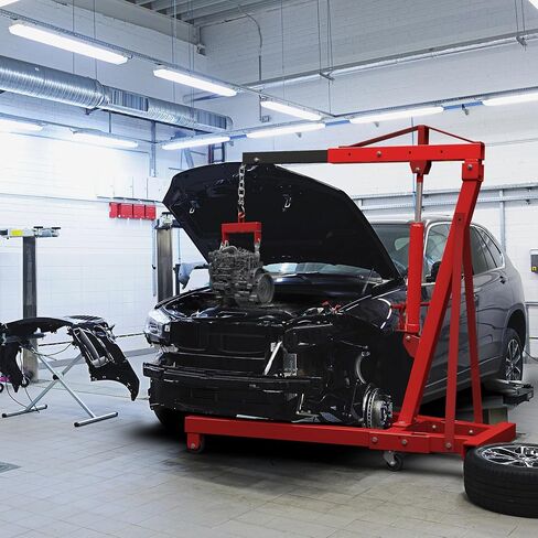 رافعة محرك قابلة للطي من YITAMOTOR، رافعة محرك 2 طن 4400 رطل، رافعة متجر قابلة للطي شديدة التحمل مع 6 عجلات، رافعة محرك هيدروليكي منتقي الكرز مع ذراع تلسكوبي لرفع المحرك in Kuwait
