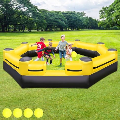 15FT Gaga Ball Pit قابل للنفخ كرة كبيرة محمولة مع منفاخ قوي مدمج Gaga Ball Court للألعاب الخارجية ألعاب رياضية داخلية للمدرسة ألعاب قابلة للنفخ للأنشطة الجماعية للأطفال والأسرة in Saudi Arabia