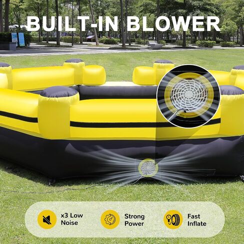 15FT Gaga Ball Pit قابل للنفخ كرة كبيرة محمولة مع منفاخ قوي مدمج Gaga Ball Court للألعاب الخارجية ألعاب رياضية داخلية للمدرسة ألعاب قابلة للنفخ للأنشطة الجماعية للأطفال والأسرة in Saudi Arabia