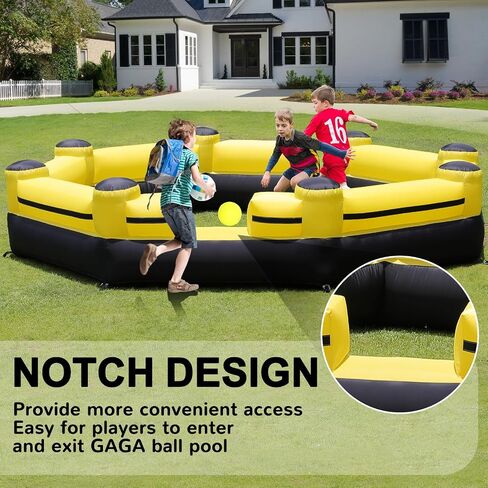 15FT Gaga Ball Pit قابل للنفخ كرة كبيرة محمولة مع منفاخ قوي مدمج Gaga Ball Court للألعاب الخارجية ألعاب رياضية داخلية للمدرسة ألعاب قابلة للنفخ للأنشطة الجماعية للأطفال والأسرة in Saudi Arabia