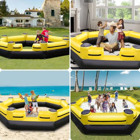 15FT Gaga Ball Pit قابل للنفخ كرة كبيرة محمولة مع منفاخ قوي مدمج Gaga Ball Court للألعاب الخارجية ألعاب رياضية داخلية للمدرسة ألعاب قابلة للنفخ للأنشطة الجماعية للأطفال والأسرة in Saudi Arabia