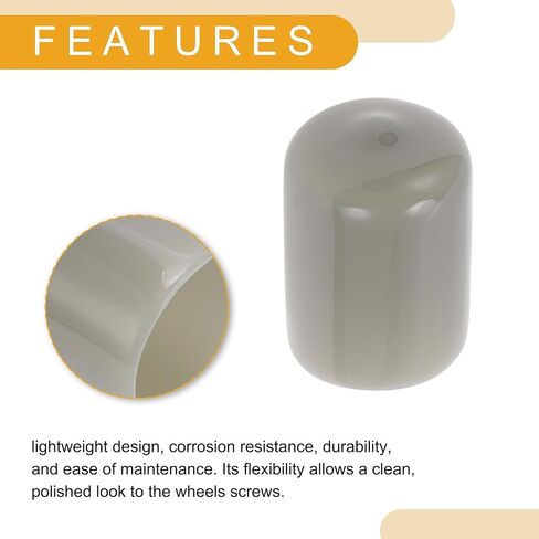 20pcs Cylindrical Shape Wheel Lug Nut Bolt Rims Tire Nut Screws Dust Cap Cover Nut Protection PVC White 19mm in Kuwait