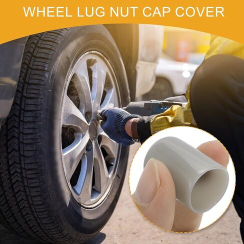 20pcs Cylindrical Shape Wheel Lug Nut Bolt Rims Tire Nut Screws Dust Cap Cover Nut Protection PVC White 19mm in Kuwait