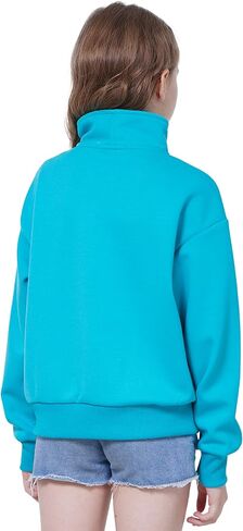 WULFUL Girls Casual Half Zipper Sweatshirts Long Sleeve Fashion Pullovers for Teen Girls in Saudi Arabia