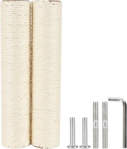 7.4cm 2.91in Diameter Cat Tree Scratching Post Replacement Sisal Pole Parts for Cat Tower (M8, 19.69in/50cm) in Kuwait