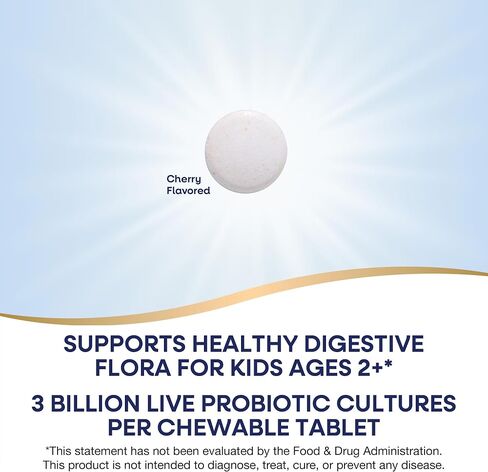 Nature's Way Primadophilus Probiotic Kids - Once Daily Probiotic - 3 Billion CFU - Children's Probiotic for Digestive Flora Support* - Cherry Flavored - 60 Chewables in Saudi Arabia