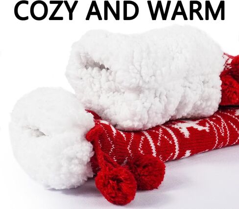 BenSorts Women Non Slip Winter Thick Slipper Socks with Grippers Warm Fuzzy Socks Christmas Gifts in Saudi Arabia