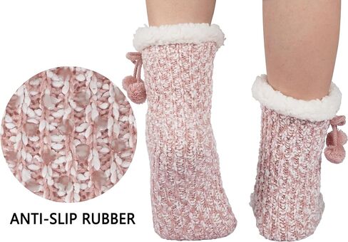 BenSorts Women Non Slip Winter Thick Slipper Socks with Grippers Warm Fuzzy Socks Christmas Gifts in Saudi Arabia