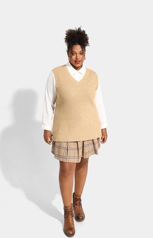 TIYOMI Plus Size Sweater Sleeveless Tops for Women Knitted Tank Tops XL-5XL in Kuwait