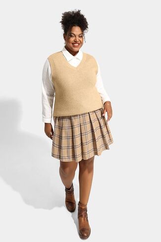 TIYOMI Plus Size Sweater Sleeveless Tops for Women Knitted Tank Tops XL-5XL in Kuwait