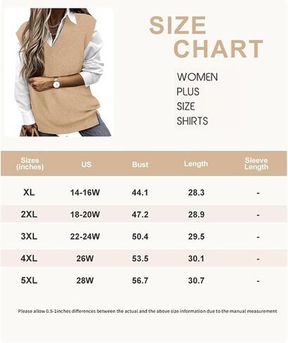 TIYOMI Plus Size Sweater Sleeveless Tops for Women Knitted Tank Tops XL-5XL in Kuwait