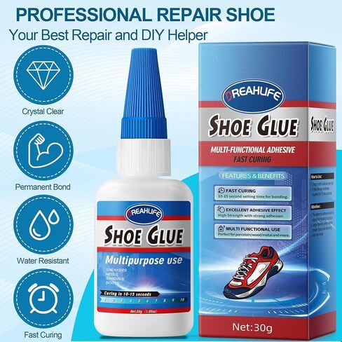 Super Glue for Shoe Repair, 30g Shoe Glue Heavy Duty, Shoe Glue for Sole Repair, Boot Shoe Repair, Sneakers, Athletic Shoes, Heels, Sandals in Saudi Arabia