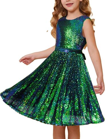 GRACE KARIN Girls Sequin Dress Sleeveless Prom Party Formal Graduations Fancy Tween Girls Dresses Size 5-12 in Saudi Arabia