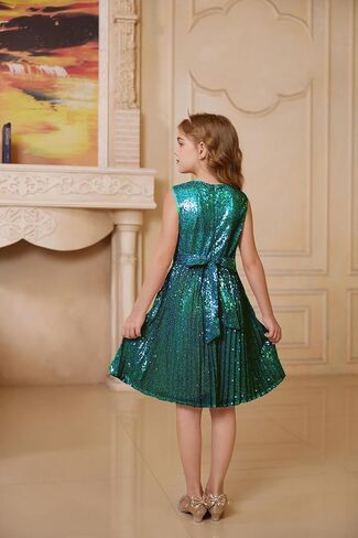 GRACE KARIN Girls Sequin Dress Sleeveless Prom Party Formal Graduations Fancy Tween Girls Dresses Size 5-12 in Saudi Arabia