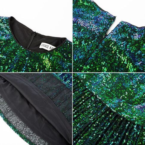GRACE KARIN Girls Sequin Dress Sleeveless Prom Party Formal Graduations Fancy Tween Girls Dresses Size 5-12 in Saudi Arabia