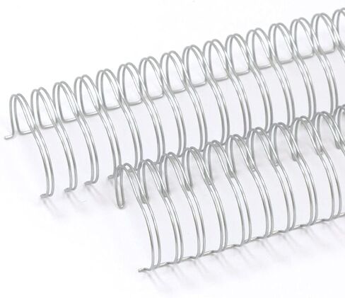 Craftelier - Set of 2 Double Ring Spiral Binders for Albums, Notebooks, Diaries or Calendars | Ideal for Scrapbooking and Other Crafting Projects | Ø 3.17 cm (1.25") - Silver Colour in Saudi Arabia