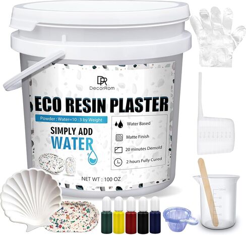 Eco Resin Casting Powder - 100oz / 2800g Fast Cured Plaster Casting Powder for Beginners - 20~30 Minutes Demold, Easy Mixing Water Activated Eco-Friendly Casting Resin for DIY Crafts Making, Home Art in Saudi Arabia