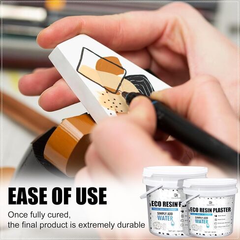 Eco Resin Casting Powder - 100oz / 2800g Fast Cured Plaster Casting Powder for Beginners - 20~30 Minutes Demold, Easy Mixing Water Activated Eco-Friendly Casting Resin for DIY Crafts Making, Home Art in Saudi Arabia