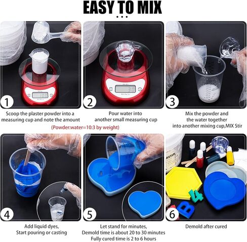 Eco Resin Casting Powder - 100oz / 2800g Fast Cured Plaster Casting Powder for Beginners - 20~30 Minutes Demold, Easy Mixing Water Activated Eco-Friendly Casting Resin for DIY Crafts Making, Home Art in Saudi Arabia