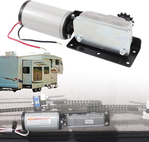 225008 RV Travel Trailer Camper Slide Out Motor & Gear Housing Compatible with BAL Accu-Slide Cable Slide Out System Replace R25075 R25076 12V RV Slide Out BAL Gearbox High Torque Motor in Saudi Arabia