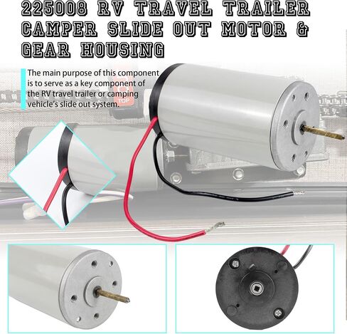 225008 RV Travel Trailer Camper Slide Out Motor & Gear Housing Compatible with BAL Accu-Slide Cable Slide Out System Replace R25075 R25076 12V RV Slide Out BAL Gearbox High Torque Motor in Saudi Arabia