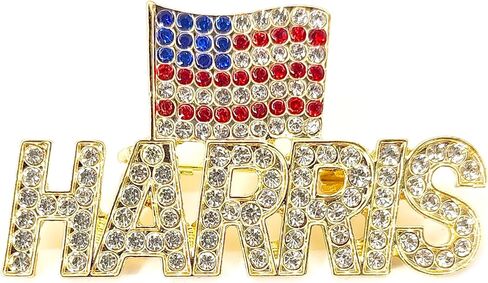 بروش كامالا هاريس، دبوس هاريس 2024 مع تصويت علم الولايات المتحدة الأمريكية كامالا هاريس للرئيس 2024 دبابيس الحملة التذكارية الوطنية للانتخابات الرئاسية، دعم لمحبي هاريس ديكور التجمع in Kuwait