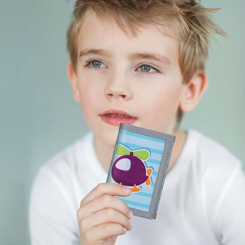 محفظة أطفال للأولاد والبنات من عمر 3 إلى 14 عامًا، محفظة جديدة ثلاثية الطي بتقنية تحديد الهوية بموجات الراديو مع سحاب وسلسلة مفاتيح، محفظة خارجية مع جيب للعملات المعدنية ونافذة لبطاقة الهوية، وحاملي بطاقات لهدايا الأطفال الصغار - أخطبوط القراصنة in Kuwait