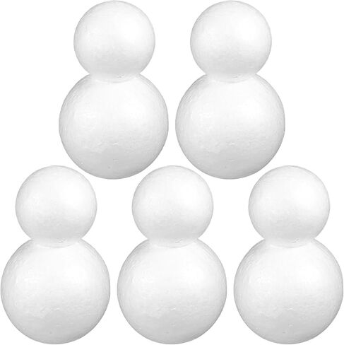 Amosfun 5 Pcs Foam Snowman Christmas Painting DIY Craft Crafts Foams Model Christmas Crafts Snowman Models Snowman Form DIY Blank Snowman DIY Crafts Toys Christmas Tree Decorations White in Saudi Arabia