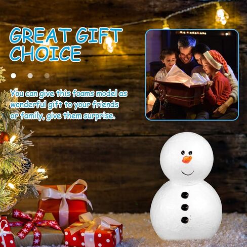 Amosfun 5 Pcs Foam Snowman Christmas Painting DIY Craft Crafts Foams Model Christmas Crafts Snowman Models Snowman Form DIY Blank Snowman DIY Crafts Toys Christmas Tree Decorations White in Saudi Arabia