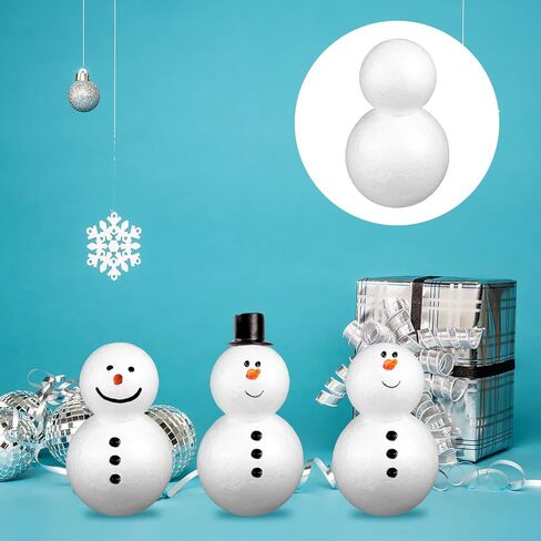 Amosfun 5 Pcs Foam Snowman Christmas Painting DIY Craft Crafts Foams Model Christmas Crafts Snowman Models Snowman Form DIY Blank Snowman DIY Crafts Toys Christmas Tree Decorations White in Saudi Arabia