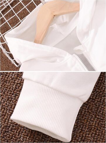 Hilinker Girls Long Sleeve Zipper Hoodie Ribbed Tank and Sweatpants Set 3 Piece Outfits in Kuwait