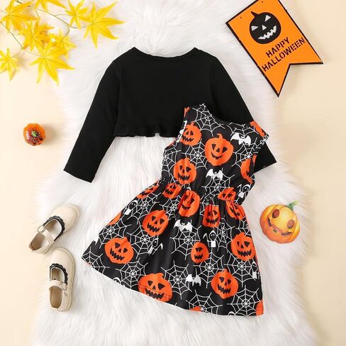 Toddler Girls Easter Day Dress and Cardigan Set Little Girls 2-Piece Easter Day Outfits Set in Kuwait