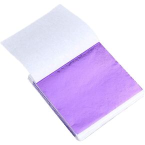 Foil Paper Imitation Gold Leaf Sheets Foil Craft Decoration Color Foil Paper for Nails Paintings Statues Wall Furniture Decoration 8x8.5cm 50pcs (Blue)