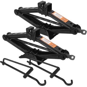 2 Set 2 Ton Scissor Jack for Car, Car Scissor Jack with Hand Crank Portable Repair Tool Rust-Resistant for auto, SUV, trailer, station wagon, by GENHAKON.