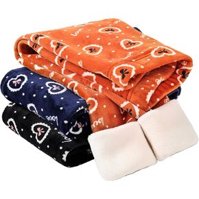 3 pack Girls Fleece Lined Leggings Winter Pants Girls Warm Lined Leggings for Girls Thick Thermal Tights Pants